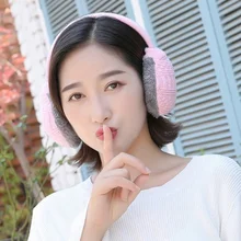 Зимние теплые вязаные наушники с ушками; детские наушники для мальчиков; наушники для девочек; подарок для малышей; теплые наушники