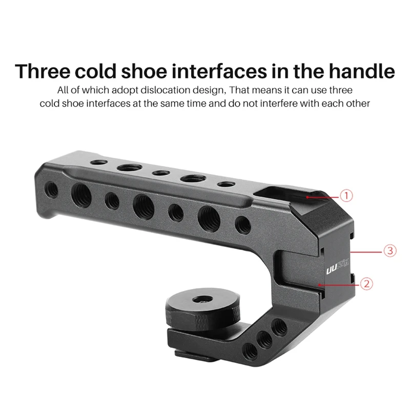 UURig R005 DSLR камера с верхней ручкой и адаптером для холодного башмака универсальная рукоятка для sony Nikon Canon 1/4 3/8 винт
