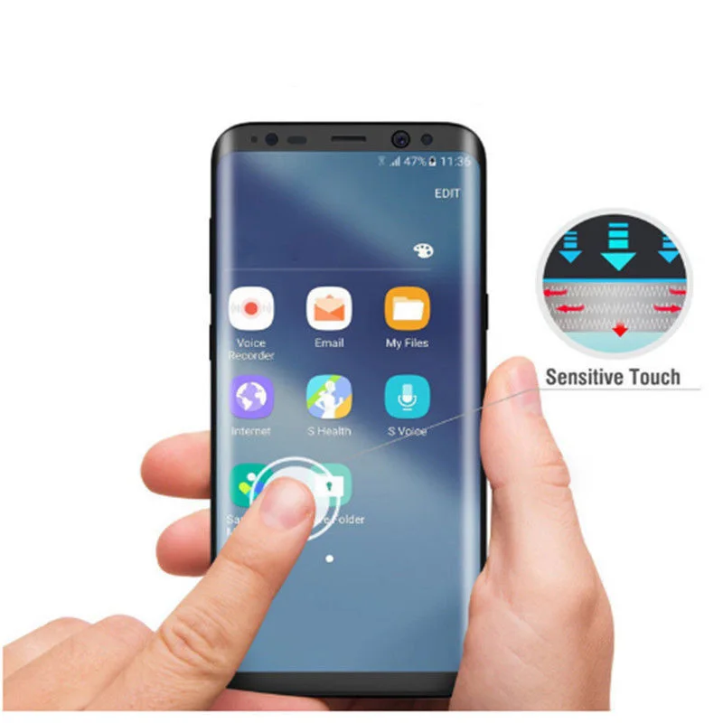 Закаленное стекло для Samsung Galaxy S6 S7Edge S8 S9 Plus 3D полное покрытие защита экрана чехол