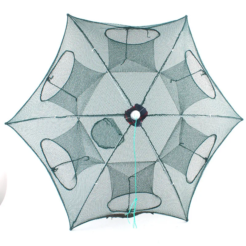 

6/8-Hole Small Fish Cage Umbrella Shrimp Cage Fishing Shrimp Automatic Folding Fishing Net Hand Throwing Fish Basket Shrimp Cage