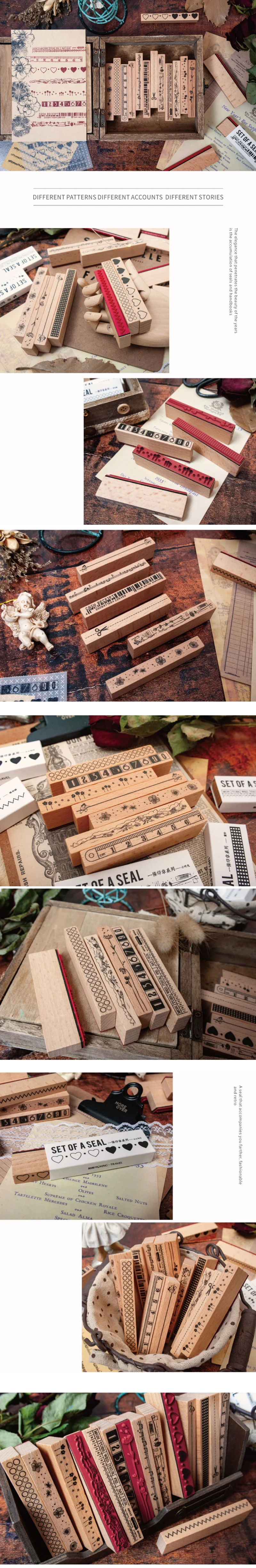 Винтажное, в полоску балл завод штамп DIY деревянные и резиновые штампы для скрапбукинга канцелярские Скрапбукинг Стандартный штамп