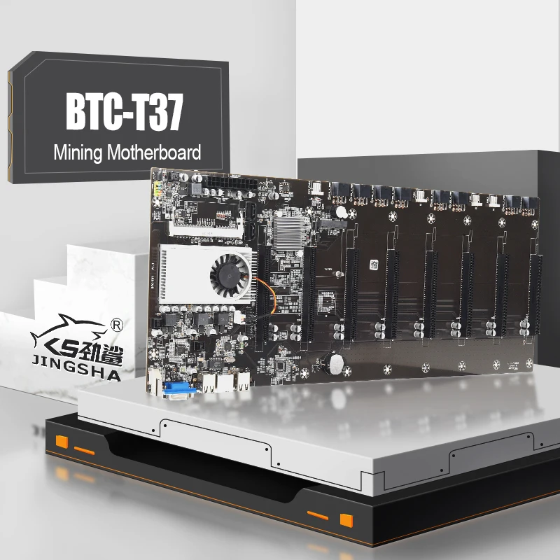 Jingsha Btc-t37 Riserless Mining Motherboard With Cpu 8 Gpu 