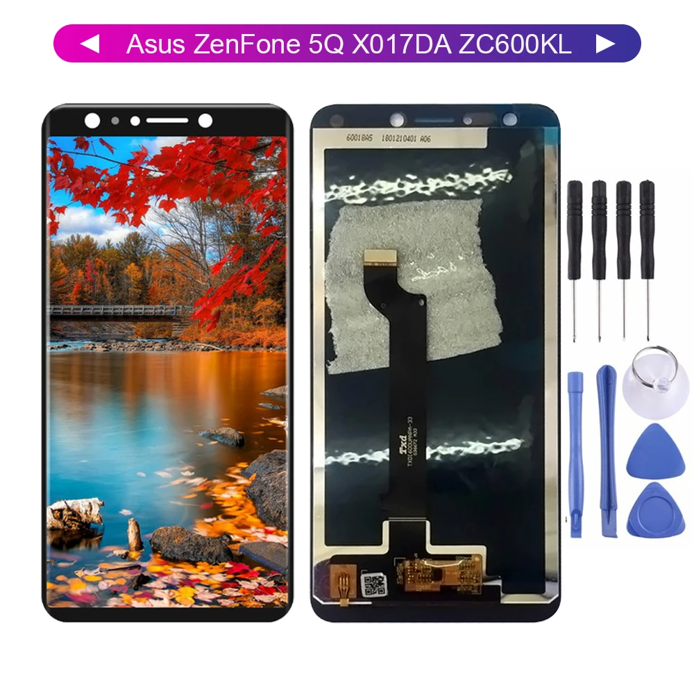 

For Asus ZenFone 5 lite 5Q X017DA ZC600KL LCD Display Digitizer Touch Screen Sensor Assembly for ZenFone 5 Lite 2018 S630 LCD