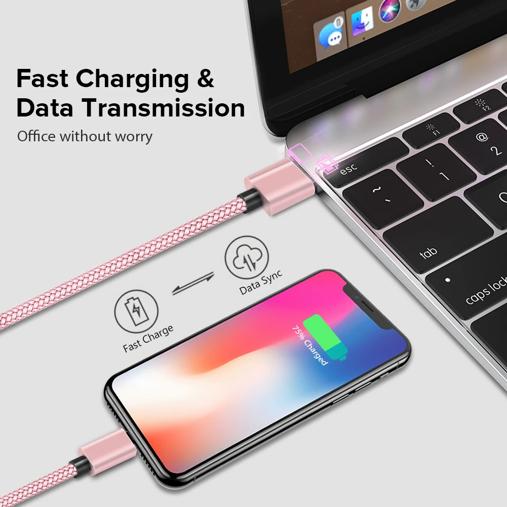 Высокое качество Быстрая зарядка для lightning micro type c usb кабель передачи данных для телефона планшета ручной работы 3M анти электричества