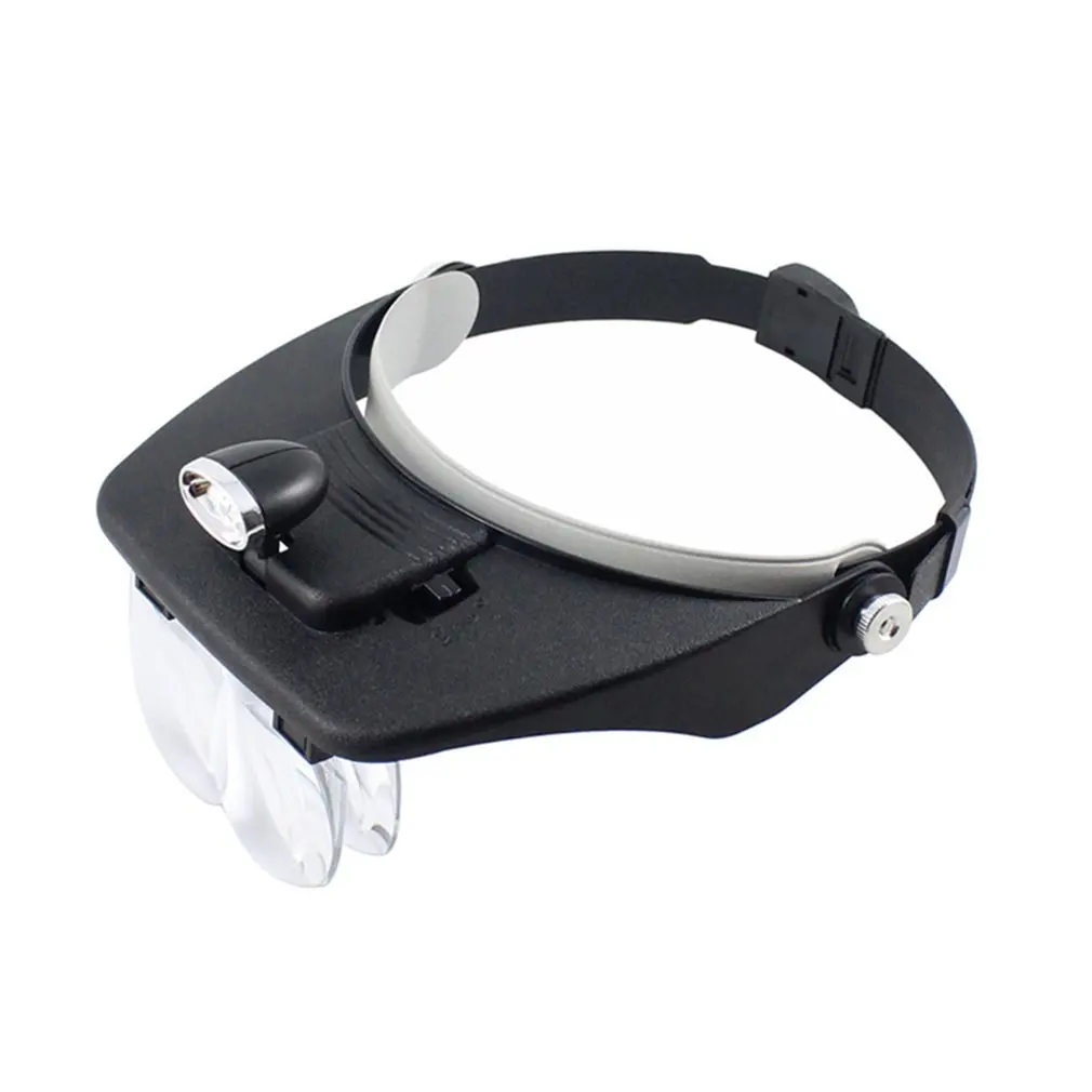 

LED Lamp Headset Magnifying Glass Head Light Jeweler Magnifier Loupe Headband Magnifying Glasses For Reading Repairing Sale