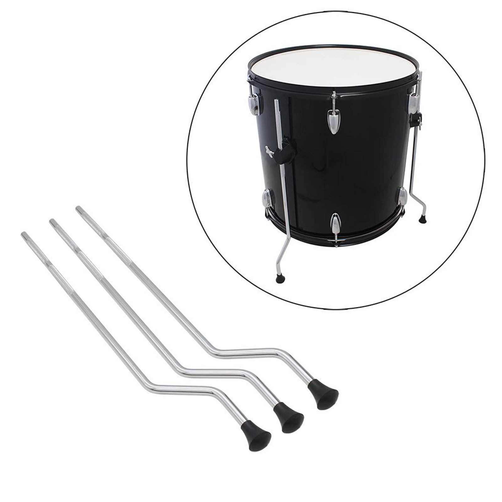 Heavy Duty Floor Tom Drum Legs Non-slip Surface Plating Anti-Rust Percussion Replacement Parts Accessories DIY