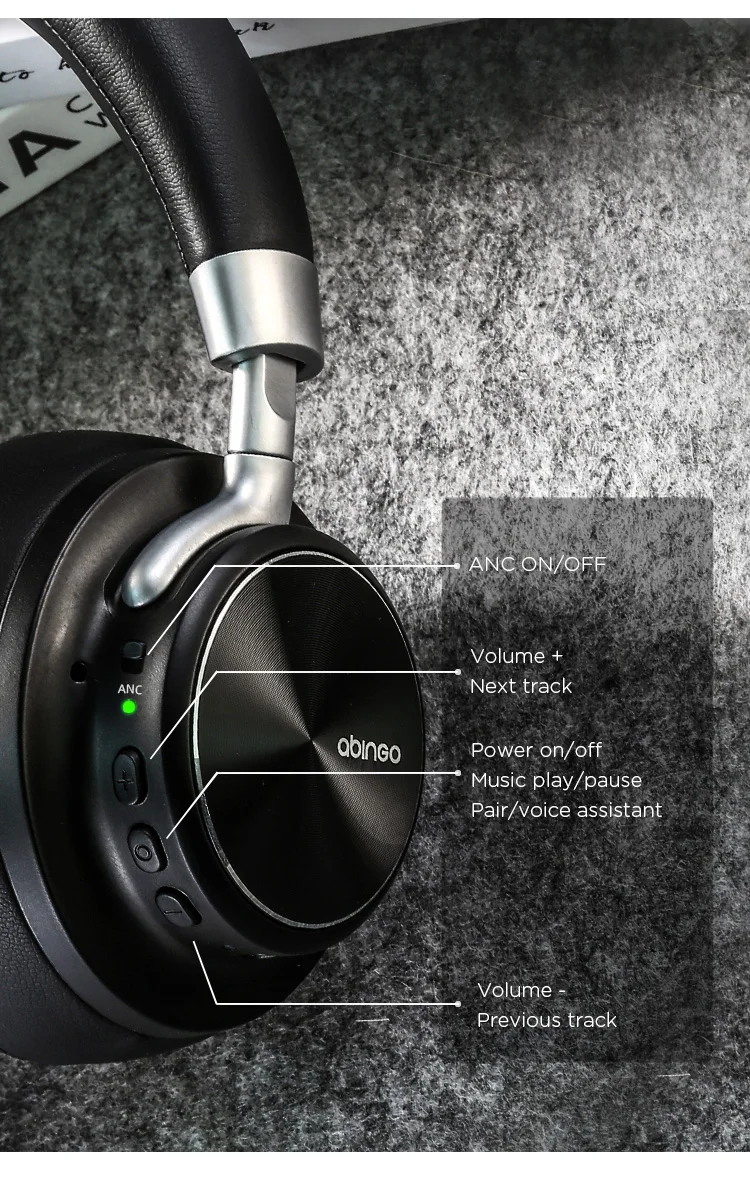 Bluetooth наушники складные с активным шумоподавлением и микрофоном|Наушники