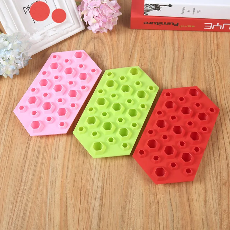 3D Diamonds Gem Cool Ice Cube Chocolate Soap Tray Mold Silicone Fodant Moulds Cream Tools For Makers |