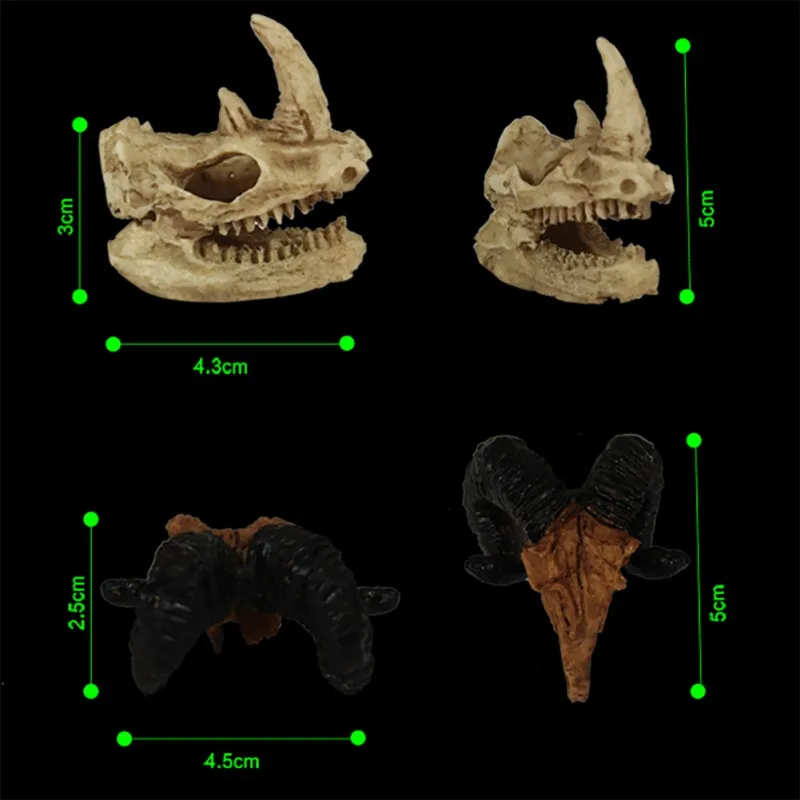 Украшение из смолы украшение аквариума декорация для террариума Хэллоуин деко череп подъем Пейзаж Аквариум орнамент аксессуары