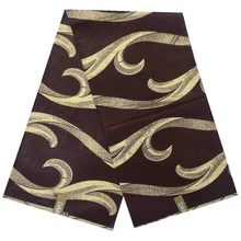 Оригинальная Настоящая Африканская ткань Базен Воск Принт ткань Анкара ткань хлопок Дамасская африканская Базен ткань для платья 6 ярдов 12403