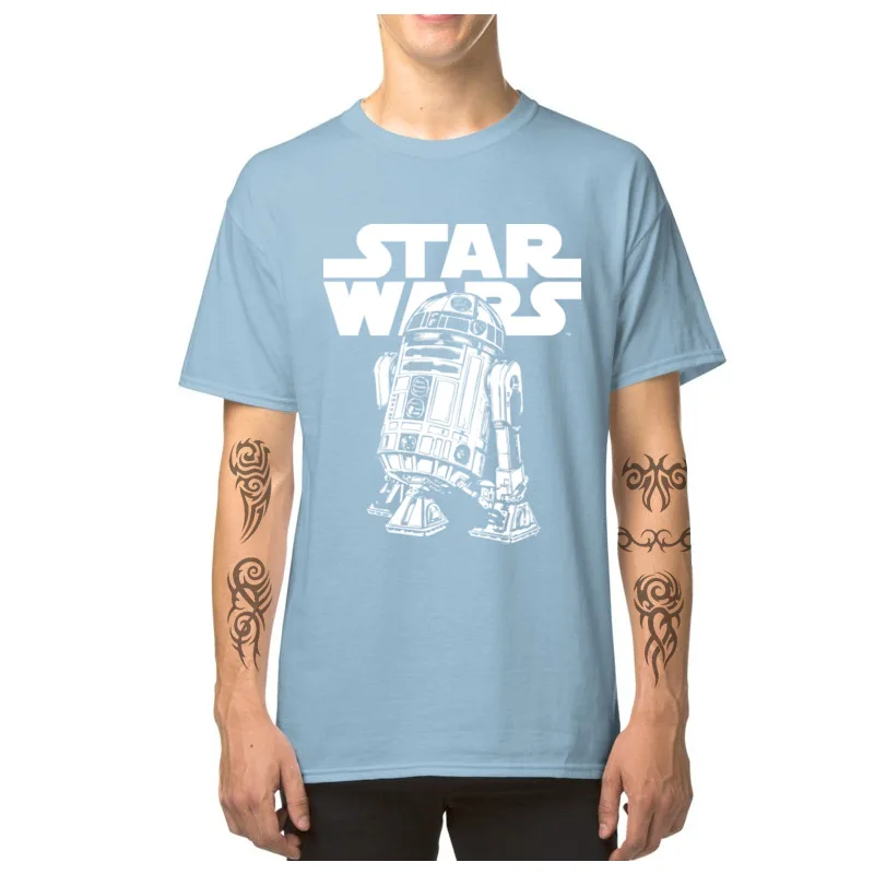 Fashionable Classic_R2D2_4549 T-shirts for Men On Sale Mother Day Crewneck Pure Cotton Short Sleeve T-shirts Clothing Shirt Classic_R2D2_4549 light