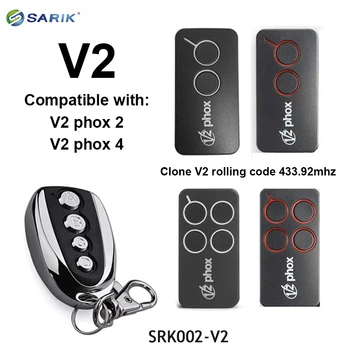 

V2 replacement remote control V2 PHOX 2,PHOX 4,PHOENIX2 garage door remote control gate transmitter 433.92mhz rolling code