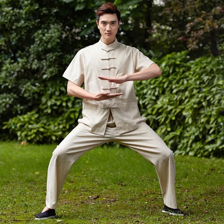 Drak серый китайский для мужчин Tai Chi Униформа традиционное белье кунг-фу костюм Одежда Размер M L XL XXL XXXL