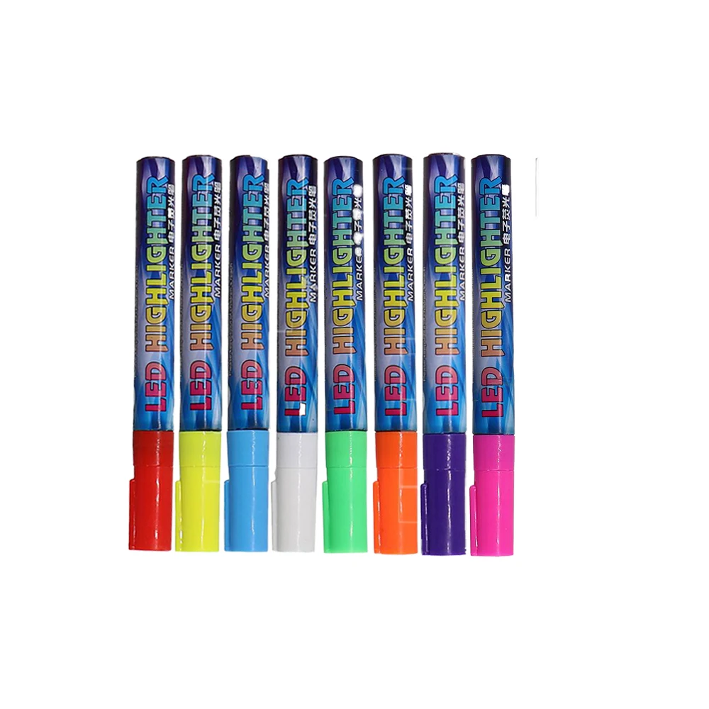 Queen Bee Marker Pen Water-Based Fluorescent Bevel Nib is Available in 8 colors for Easy Differentiation and Memory