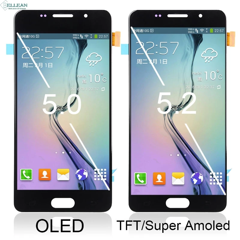 Dinfriend Super Amoled для Samsung Galaxy A5 2016 LCD A510 дисплей с рамкой|Экраны мобильных телефонов| |