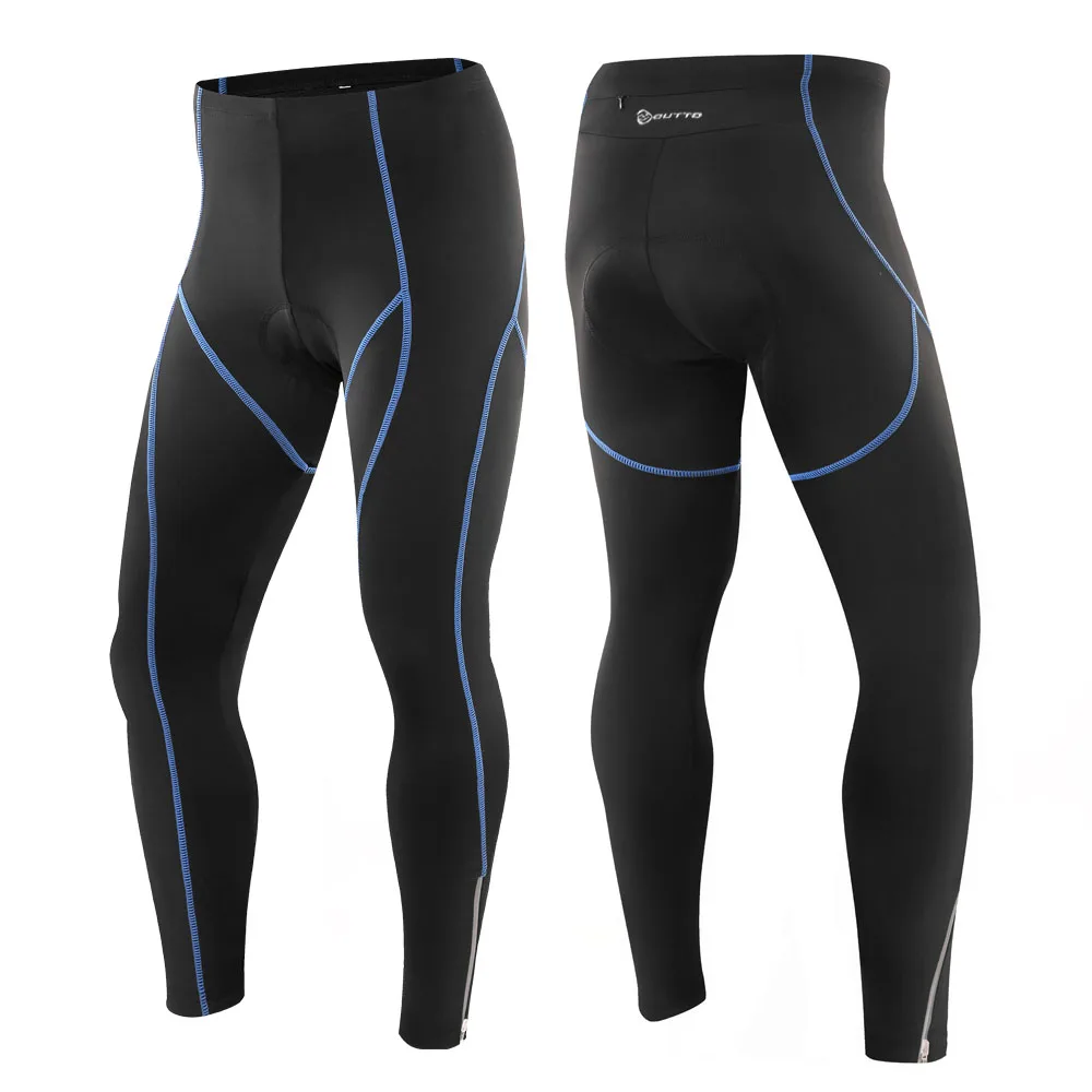 Мужские компрессионные длинные штаны Outto с 3D гелевой подкладкой для велоспорта, Длинные дышащие штаны для езды на велосипеде