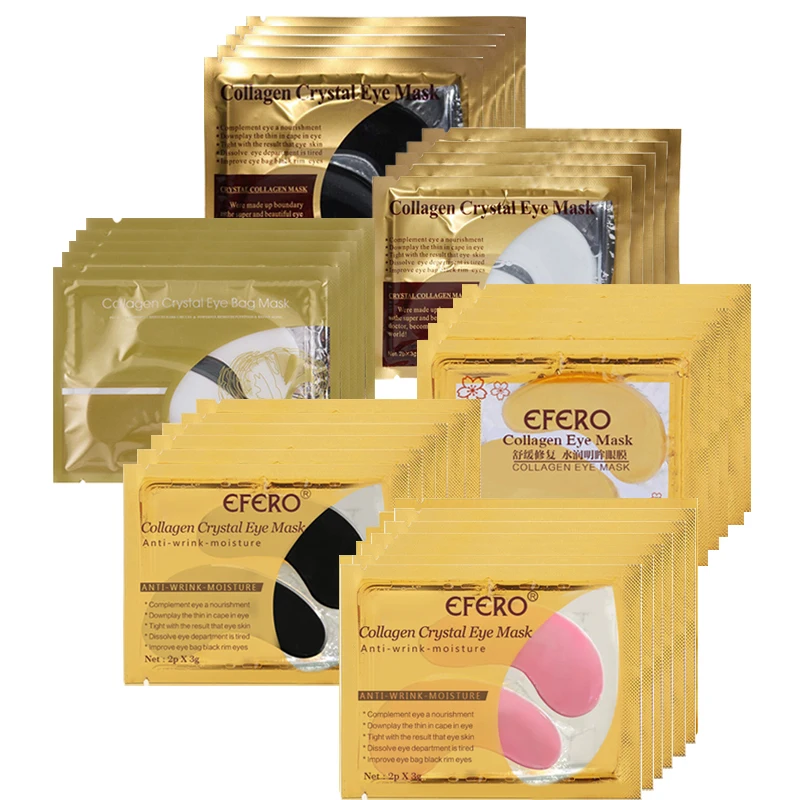 

10pair=20pcs Deck Out Women Crystal Eyelid Patch Anti-Wrinkle Whitening Crystal Collagen Eye Mask Dark Circle