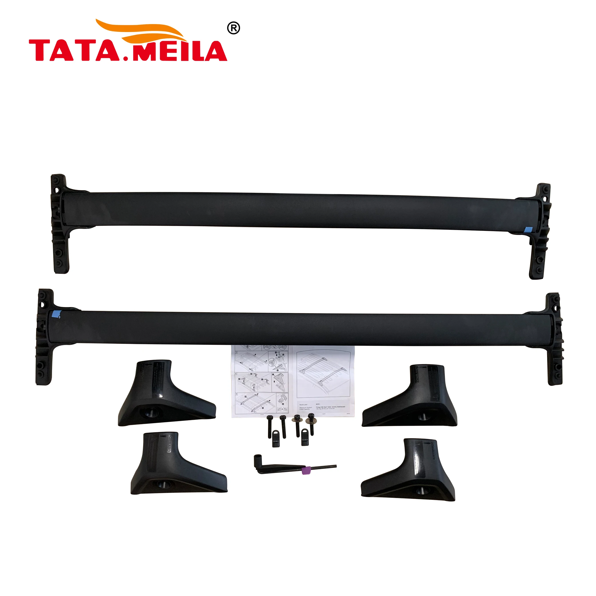 

TATA.MEILA Cross Bar Fits For TOYOTA RAV4 2019-2020 With Raised Roof Rail, European Style Aluminum Alloy Roof Bar (2 PCS)