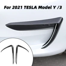 Couverture de phare antibrouillard avant pour Tesla Model 3, cadre de décoration extérieure pour 2020 2021
