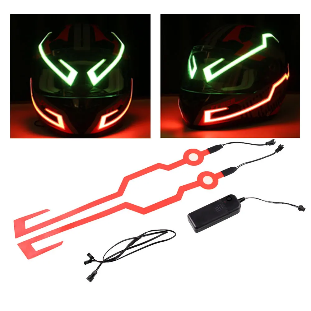 

WINTUWAY Motorcycle Helmet Light LED DIY Helmet LED Light Motorbike Safety Reflective Strip Modification