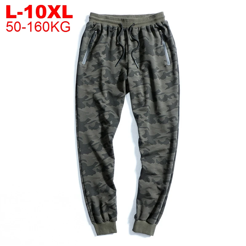 Men Trousers Sportswear Sweatpants Joggers Militar 10xl Green Camouflage Plus-Size Army