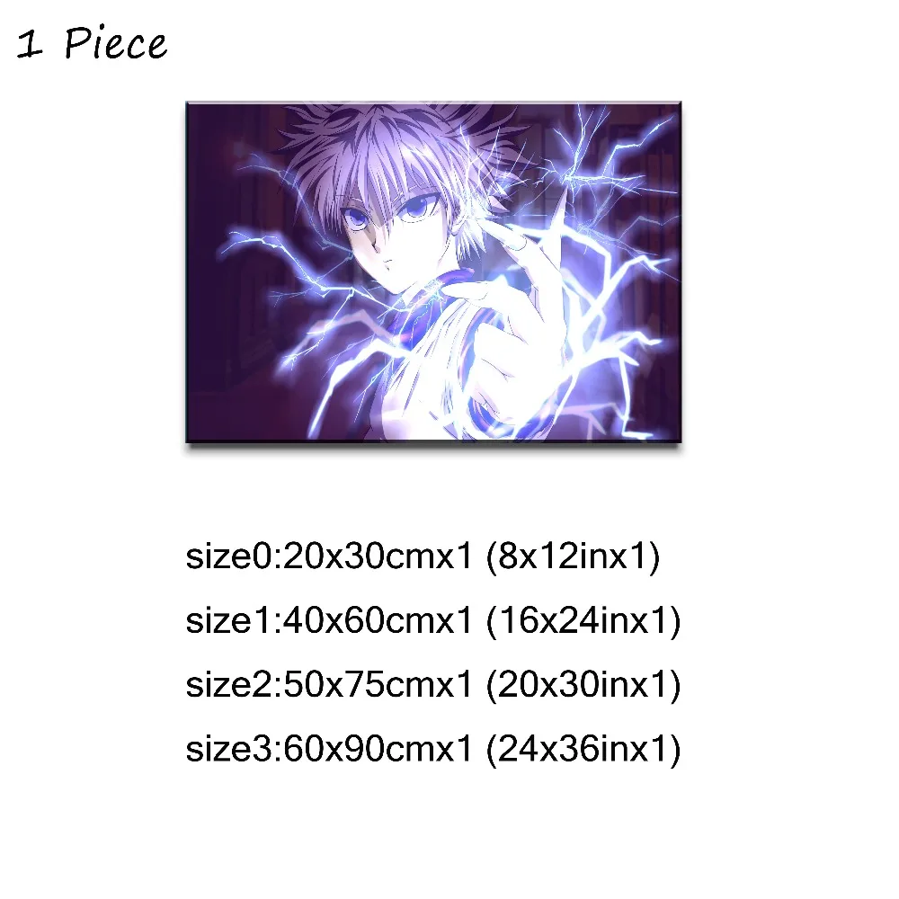 5pcs Posters Anime Hunter x Hunter Killua Zoldyck Poster Wall Art Decor Canvas HD Printed Paintings For Living Home Decoration (7)