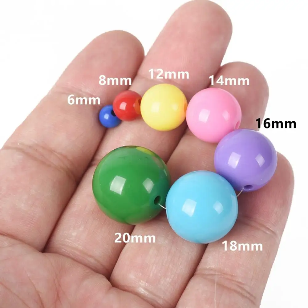 Round Opaque Acrylic 6mm 8mm 10mm 12mm 14mm 16mm 18mm
