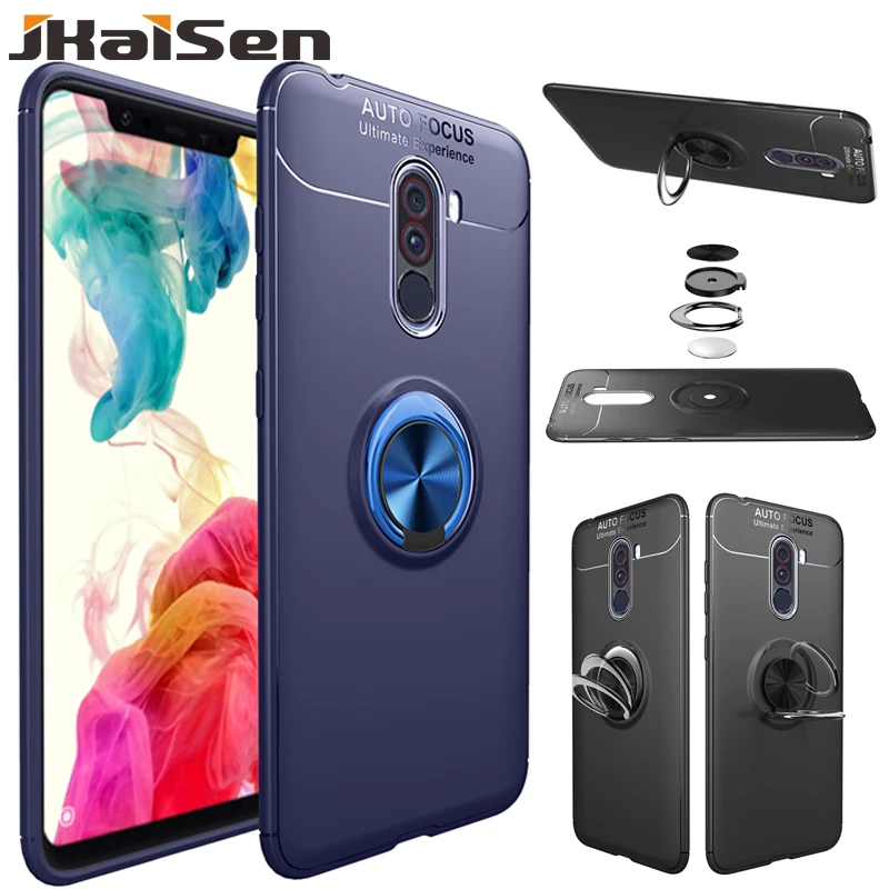 Кольцевой противоударный чехол для телефона Xiaomi POCO F1 X2 M2 Pro C3 X3 NFC F2Pro силиконовый