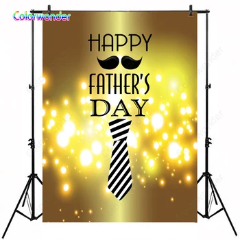 

Happy Father's Day Backdrop Gold Glitter Dots Stripe Bow Tie Gentleman Mustache Party Decorations Banner Photography Background