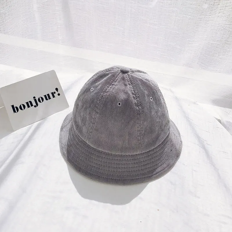 glossy board grey Harajuku Вельветовая женская летняя однотонная зеленая шляпа-ведро Корейская версия Милая Джокер дорожная шляпа Солнцезащитная шляпа котелок - Цвет: glossy board grey