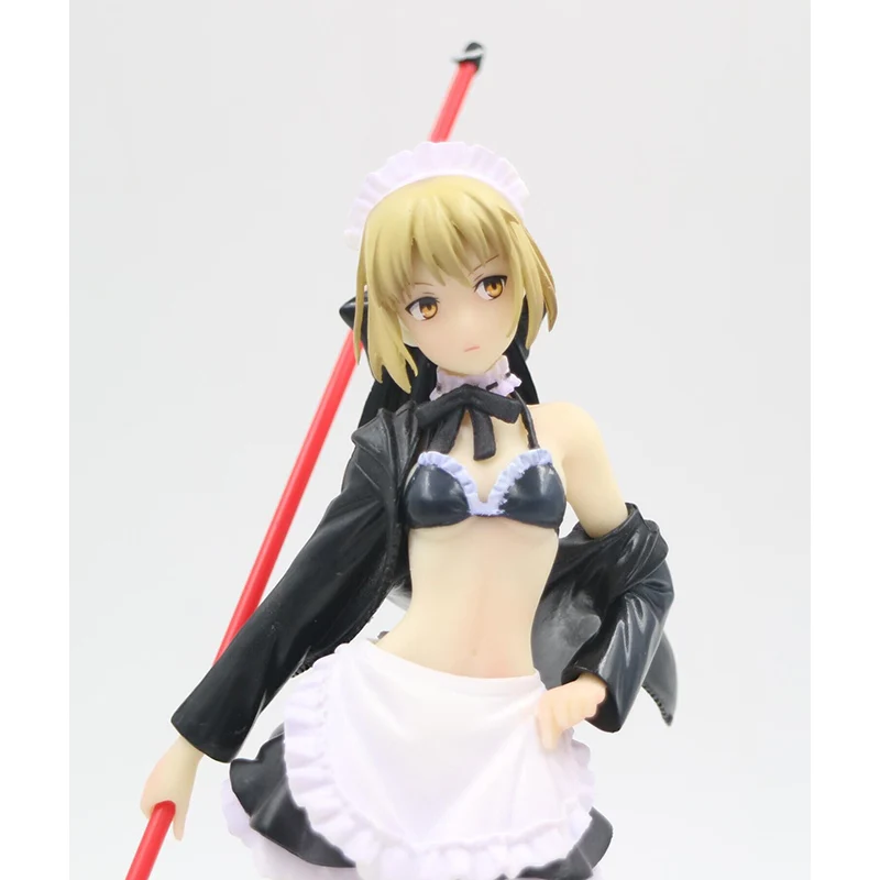 22 см японского аниме Fate Grand Order Saber со шваброй Maid Saber ПВХ фигурка Аниме Фигурки Коллекция Модель игрушки для взрослых кукла