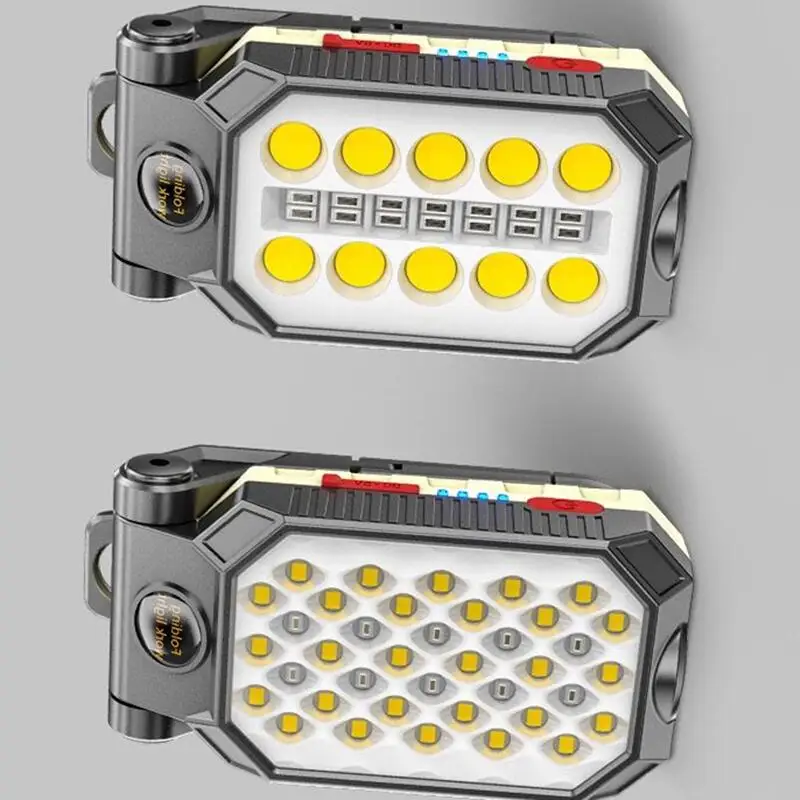 LED Flashlight Portable T6 + COB USB Rechargeable Magnet hook Work Lantern Torch Built-in battery led flashlight led flashlights camping light led torch light