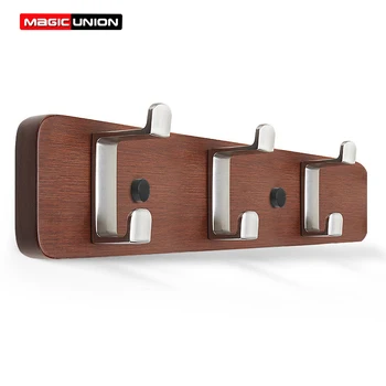

Premium Coat Rack Creative Alloy Wall Storage Home Furniture Clothes Hanger Hooks Living Room Bedroom Wooden Key Holder