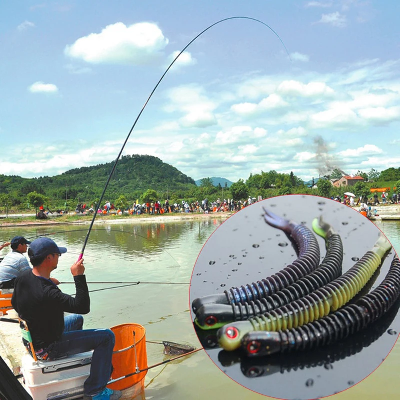 

Random Color Soft Soft Insect Road Lure Root Bait Soft Insect Bionic Bait Fake Bait