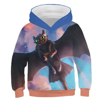 

3 6 7 8 9 10 Years How To Train Your Dragon Hoodies For Kids Baby Boys Girls Long Sleeve Sweatshirts 3D Printed Cartoon Clothes