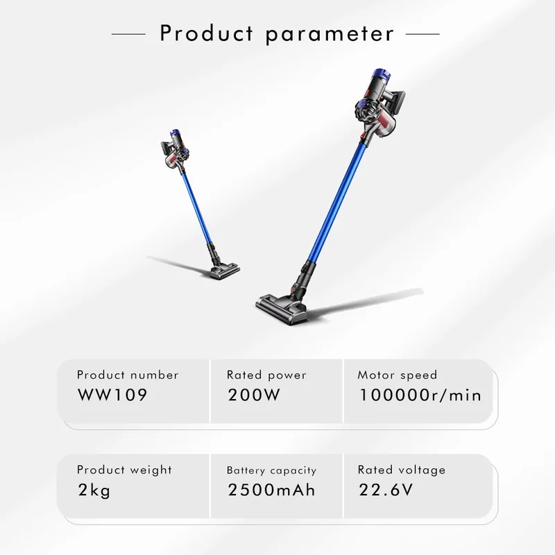 Cordless Vacuum Cleaner 20KPa Powerful 