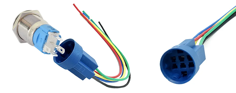 19mm on off metal selector switch harness 1