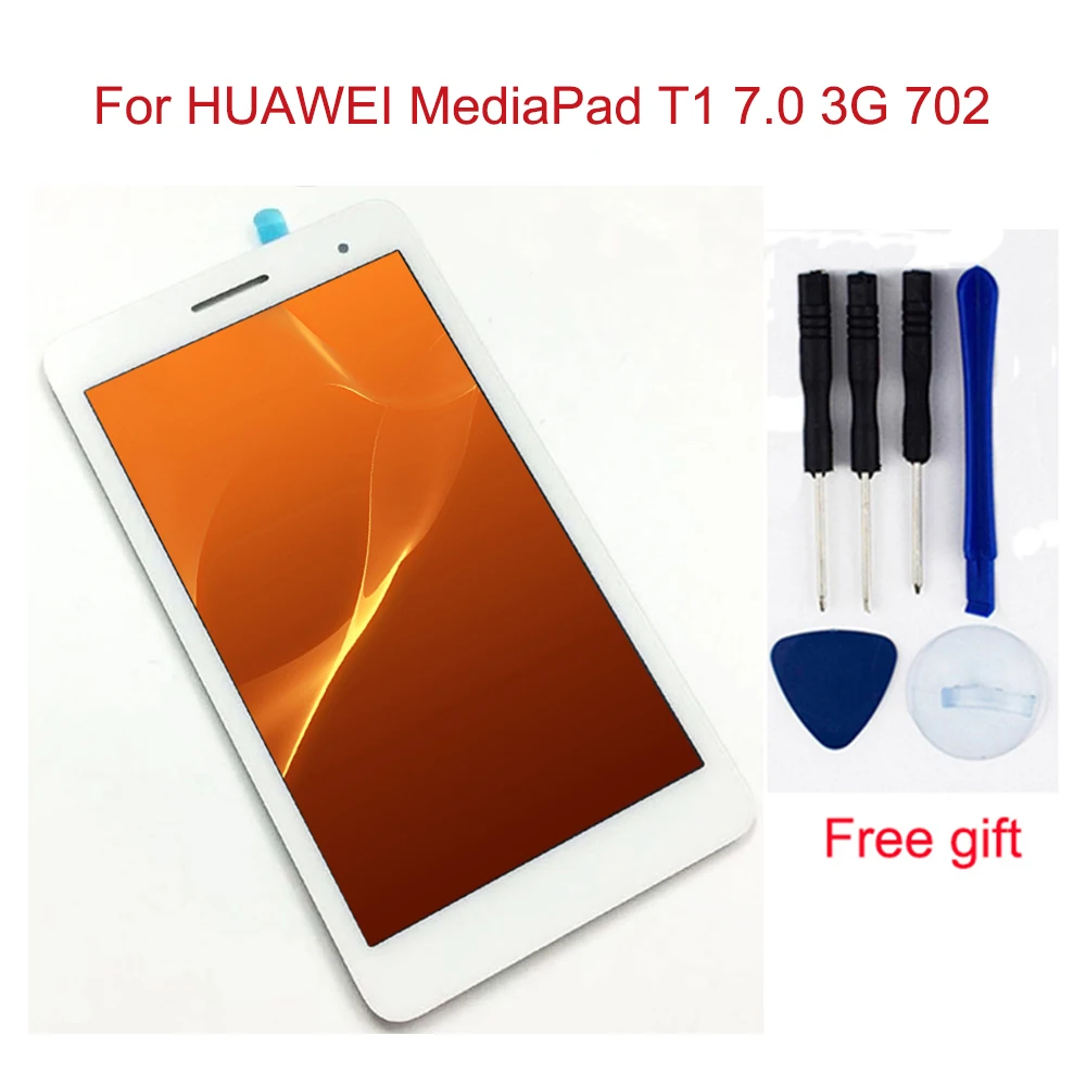 Белый для HUAWEI MediaPad T1 7,0 3g 702 702U T1-702 T1-702U сенсорный экран дигитайзер стекло+ ЖК-дисплей панель монитор в сборе