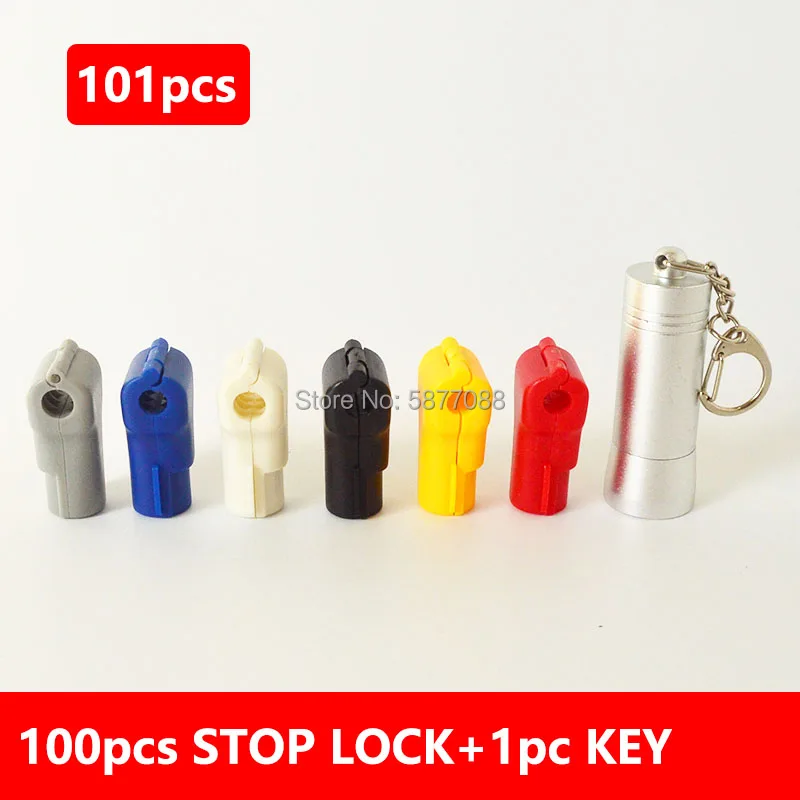 101pcs Stop Lock and Magnetic Key Detacher For Store Display Security Hook Anti Theft Euro Tags of Retail