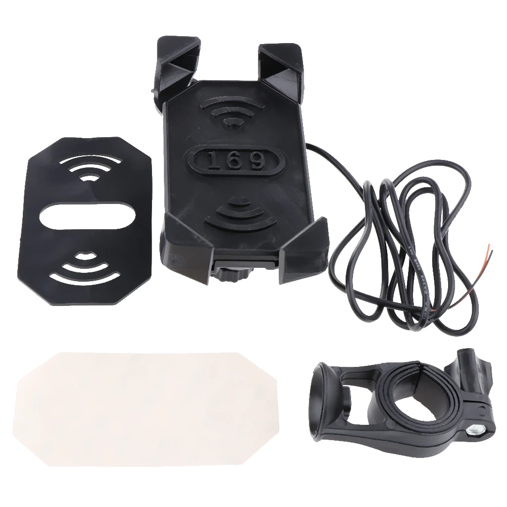 Universal Bicycle Motorcycle Phone Mount Holder with USB Interface for Cell Phone -Grip- Fits for 4-6inch Phones