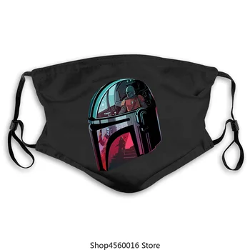 

Vintage Star wa rs T Kurze Männer Streetwear Cartoon Mandalorianische Maske Retro Grafikdruck Masken Helm Reflexion Fan Geschenk