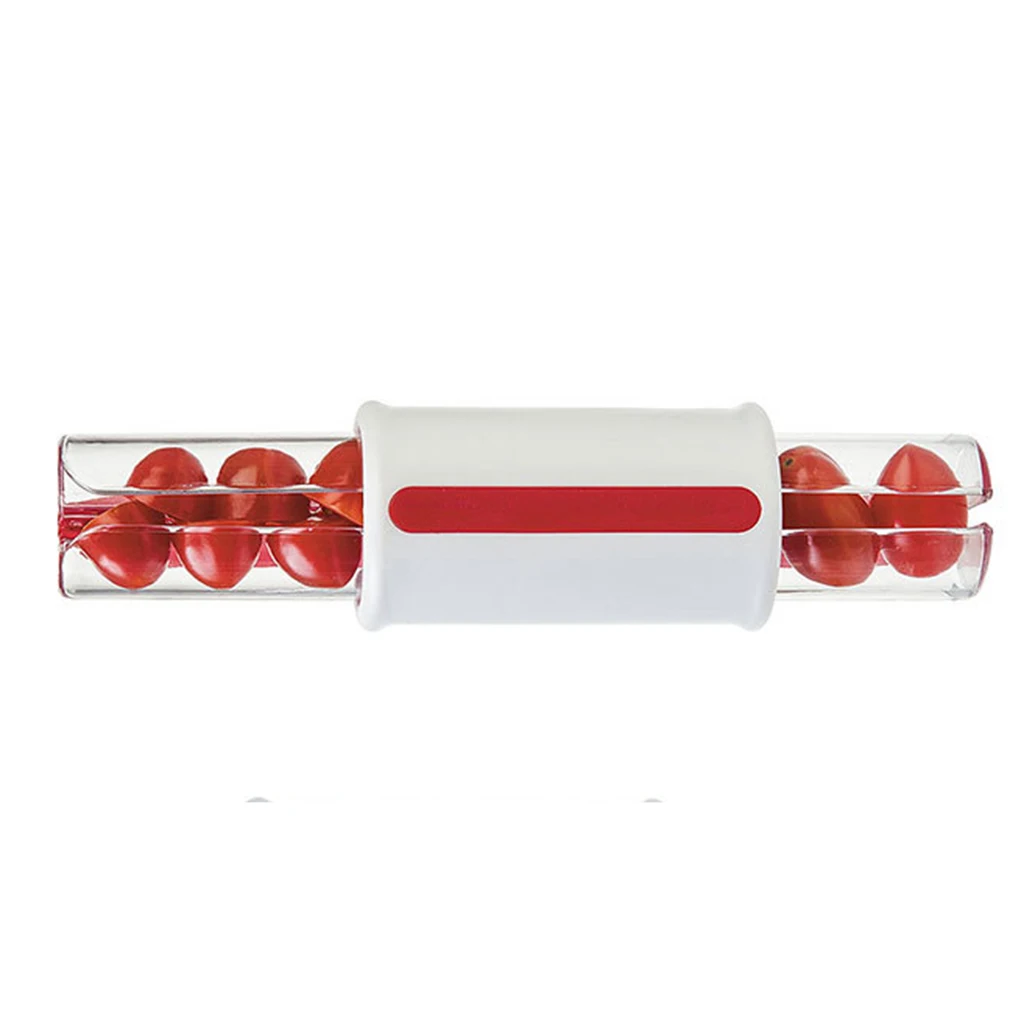 Kitchen Fruits Tomato Cherry Cutter Zip Grape Slicer SLice Cherry Tomatoes Easily Divider,2 Color
