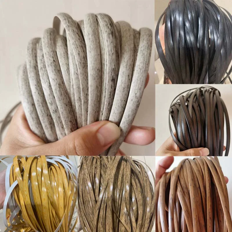10 Meters PE Gradient Flat Synthetic Rattan Material Roll Handmade Weaving Rope Repair Furniture Bed Sofa Chair Table Basket 10 Meters PE Gradient Flat Synthetic Rattan Material Roll Handmade Weaving Rope Repair Furniture Bed Sofa Chair Table Basket