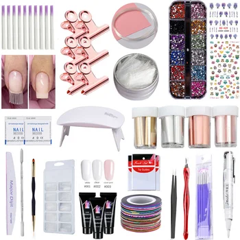 

Nail Art Accessories Kit Fiberglass Nails Extension Manicure Tools Nail Polish Dry Lamp Set WH998