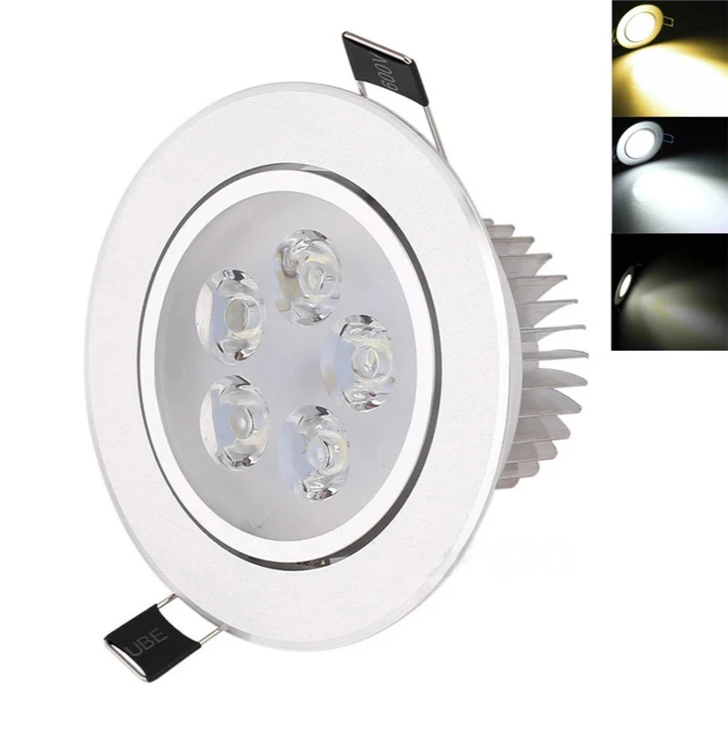 

LED Downlight Dimmable 5W Waterproof Warm White Cold White Recessed LED Lamp Spot Light AC110V 220V Dimbare Led Spot Spotlight