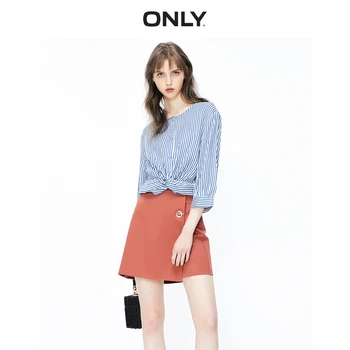 

ONLY Women's Striped Cinched Waist Tencel Denim Shirt | 119253501