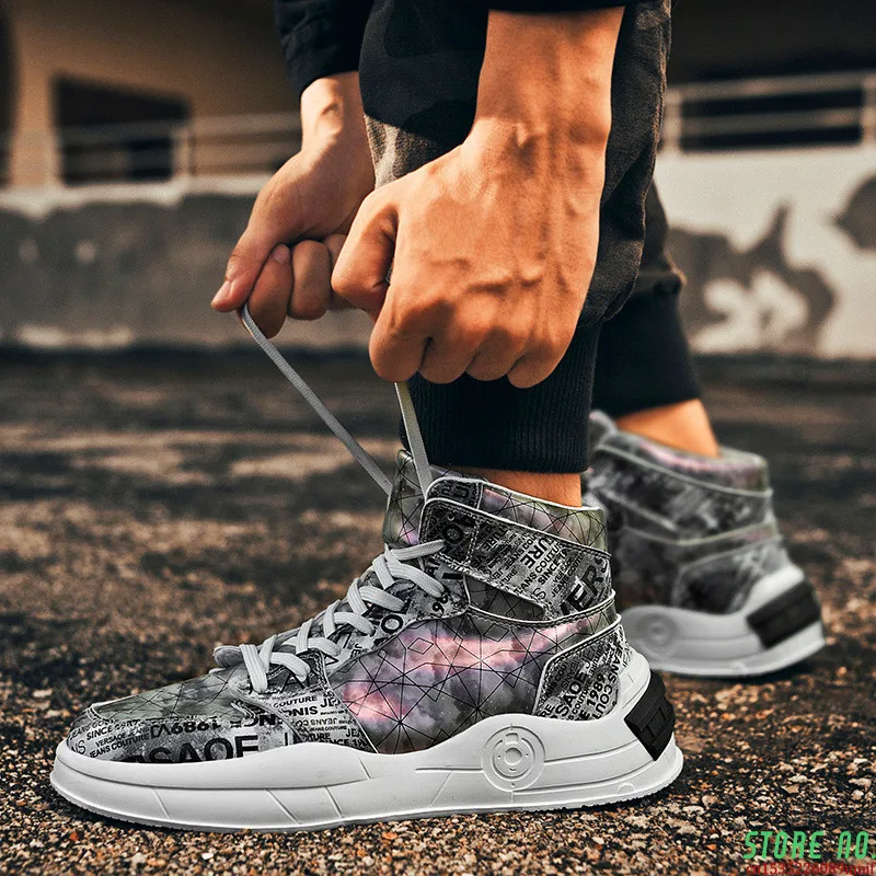 

2021 Men's Running Shoes Men's Casual Shoes High Quality Sports Shoes Mens Breathable Canvas High-top Casual Fashion Men's Shoes