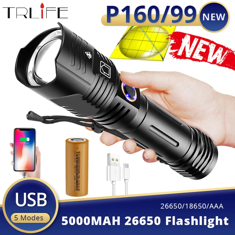 High Power XHP90 XHP160 LED Flashlight Zoom Torch Camping Lantern Hunting Lamp High Power XHP90 XHP160 LED Flashlight Zoom Torch Camping Lantern Hunting Lamp
