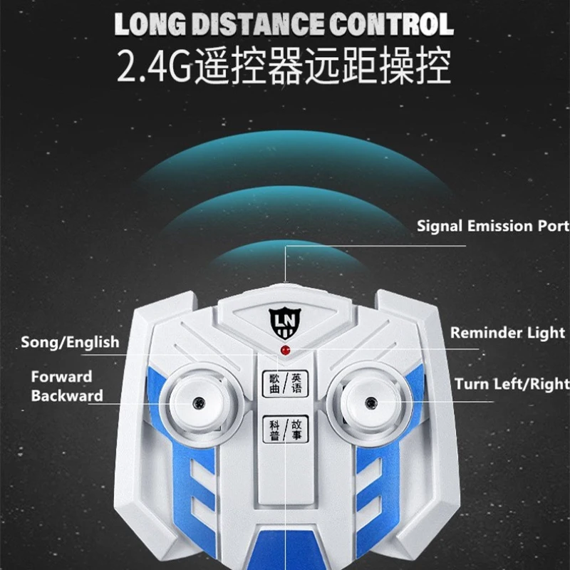 Intelligent RC Combined Deformation Robot 2.4G Singing And Dancing Colorful Sound And Light Electric Remote Control Car Kids Toy 6