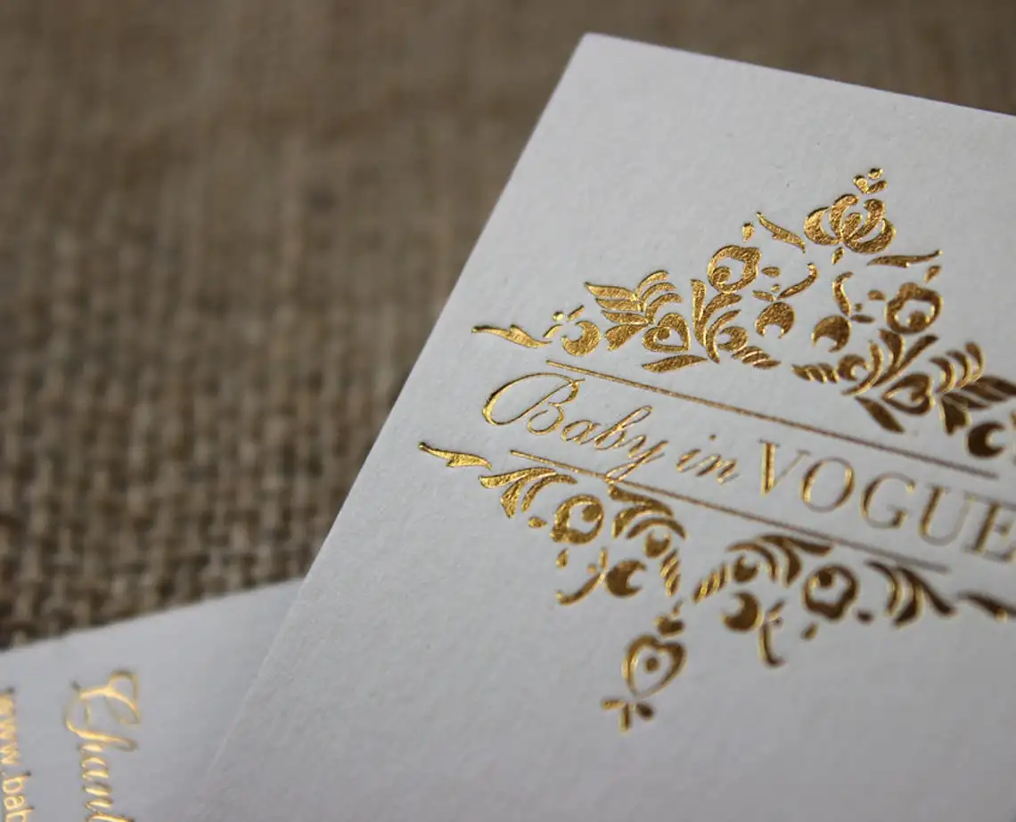 

200pcs Customized Logo Business Cards Printed On 500gsm Uncoated Black Paper Foil On Double Sided Name Card (Matte Gold Silver)